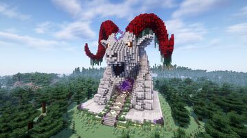 Minecraft Goat Nether Portal Statue V03 Minecraft Map & Project