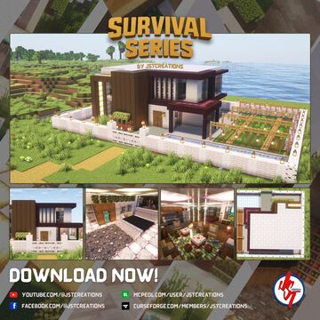 Survival Modern House #21 (Achievements On) Minecraft Map & Project
