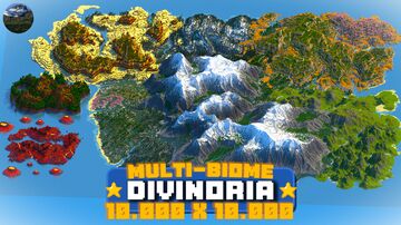 Divinoria 1.21+ | 10.000 x 10.000, Multi-Biome | Survival-Friendly | Java Edition | Custom Structures & Custom Caves Minecraft Map & Project