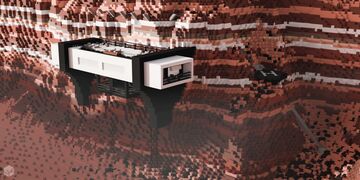 MCS Replica: Cliff House in Thunder Cove w/ full interior Minecraft Map & Project
