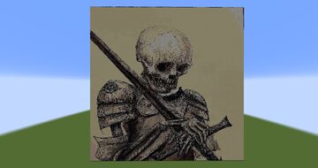 Skeleton Knight (Download) Pixel art Minecraft Map & Project