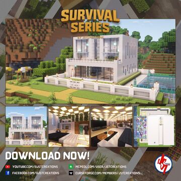 Survival Modern House #23 (Achievements On) Minecraft Map & Project