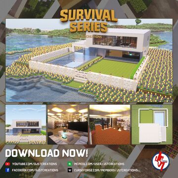 Survival Modern House #24 (Achievements On) Minecraft Map & Project