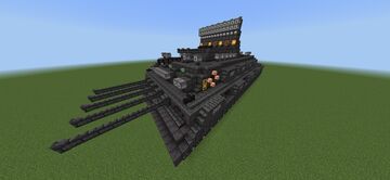 Super-heavy Tank of the Great Monster Empire | Grand Netherite Warlord I | (Fictional Tank) Minecraft Map & Project