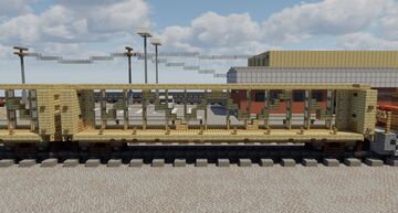 Centerbeam Flatcar (TTX Livery) 1:1.5 scale Minecraft Map & Project