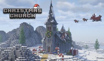 Christmas Church (XMAS Vilagge, also Java Edition) Minecraft Map & Project