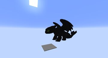 How to Train Your Dragon - Night Fury Statue Minecraft Map & Project