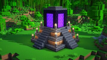 Lvl.1 Temple Base & Portal +Tutorial 🏡(74.1) Minecraft Map & Project