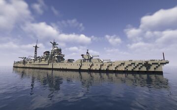 IJN Tone! Aircraft cruiser (full interrior) Minecraft Map & Project