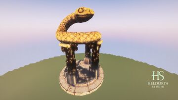 🐍Epic Colossal Giant Snake Statue | Ancient Serpent Monument | Fantasy Landmark for Your World SPAWN | LOBBY | ARENA🐍 Minecraft Map & Project