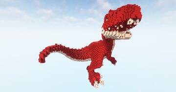 Minecraft Dinosaur Red Statue DOWNLOAD Minecraft Map & Project