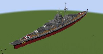 KMS Bismarck Minecraft Model (1:1.63 Scale – 154m) Minecraft Map & Project