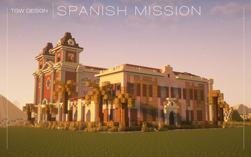 Spanish Mission | Full Interior Minecraft Map & Project