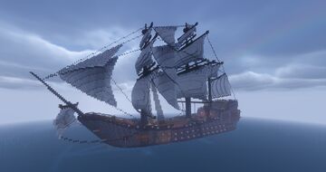 Blinding White Pearl Pirate Ship Minecraft Map & Project