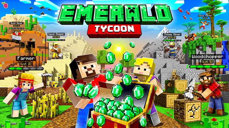 Emerald Tycoon Minecraft Map - 18969592 World Icon L.webp
