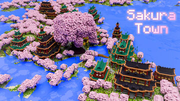 Sakura Town 🌸 Minecraft Map & Project