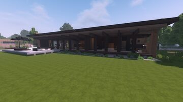 Mid Century Modern Home Minecraft Map & Project