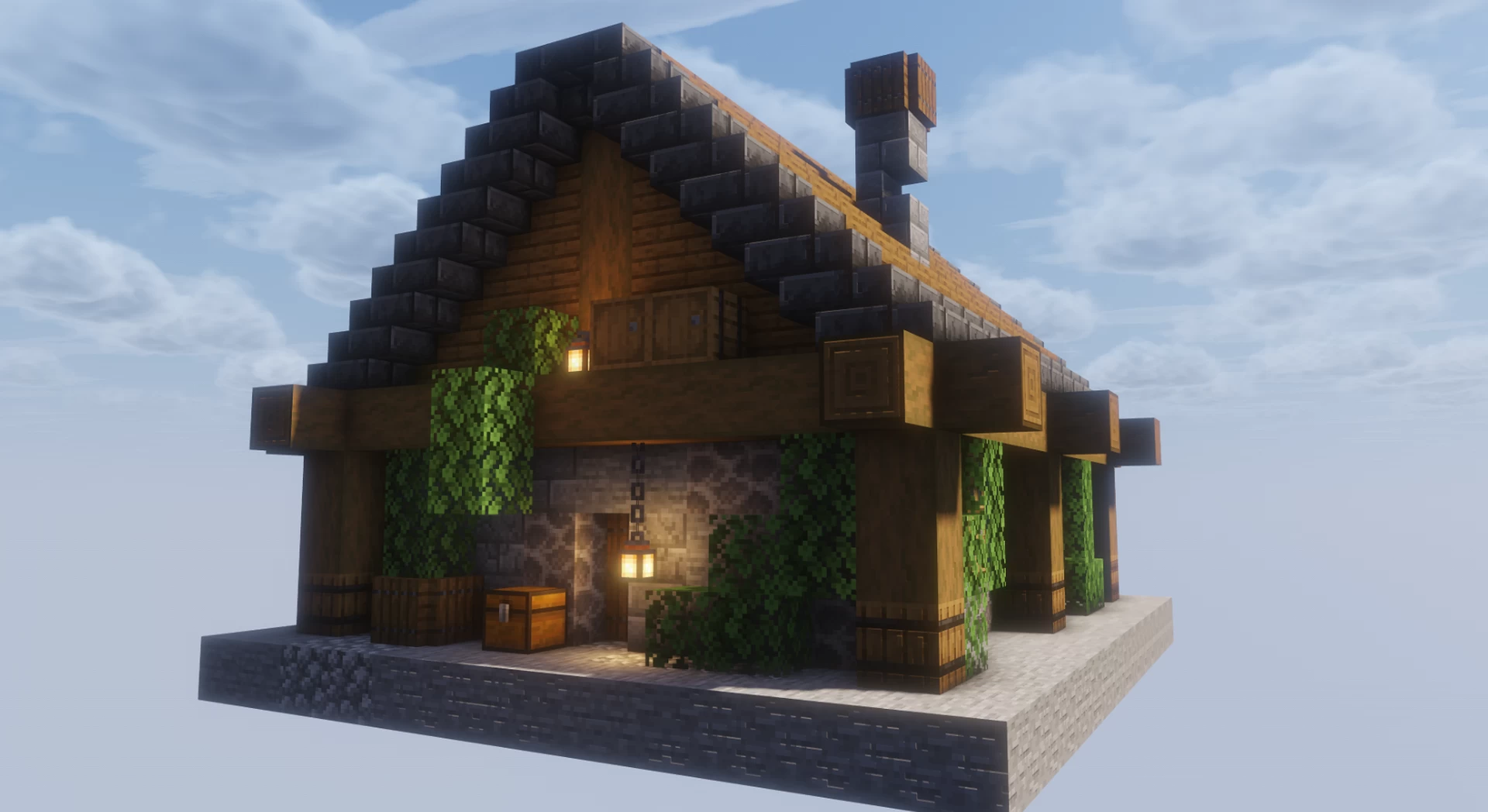 Cozy Medieval Cottage 🏡✨ Minecraft Map, image size:1920x1048