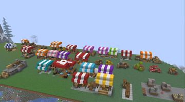 Small Market Stalls bundle Minecraft Map & Project