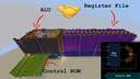 Combining ALU with Register File Minecraft Map & Project