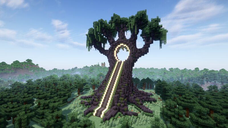Minecraft Tree |Beyond| Nether Portal Statue V08 Free Schematic