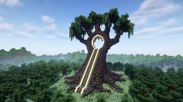 Minecraft Tree |Beyond| Nether Portal Statue V08 Free Schematic Minecraft Map & Project