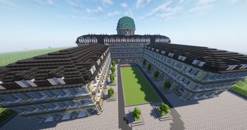 University Caslte with Boarding School | Universitätsschloss mit Internat Minecraft Map & Project