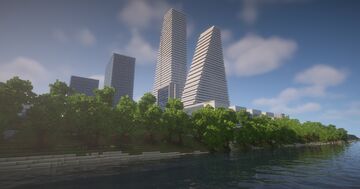 Roche Türme und Hauptsitz im Basel Minecraft Map & Project
