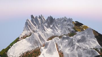 4K by 4K mountain range with 1k blocks tall mountain Minecraft Map & Project