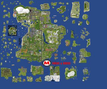 WORLD'S LARGEST CREATIVE MAP 9800 x 8800 blocks Minecraft Map & Project