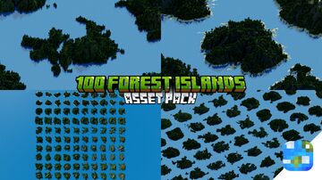 🌳 100+ Custom Forest Islands (1.19+) 10240x10240 - Terrain Asset pack Minecraft Map & Project