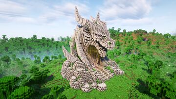 Minecraft Dragon Head Nether Portal Statue V14 Minecraft Map & Project