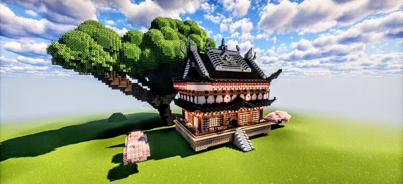 Let's build Bonsai Dojo | A Minecraft Timelapse