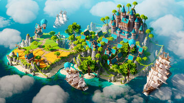 Hub - Azure Kingdom - 500x400 Minecraft Map & Project