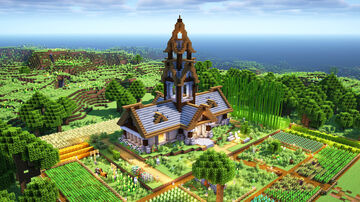 ✨ A Farmhouse Survival Base 🎆 Minecraft Map & Project