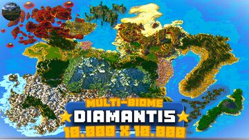 Diamantis 1.21+ | 10.000 x 10.000, Multi-Biome | Survival-Friendly | Java Edition | Custom Structures & Custom Caves Minecraft Map & Project