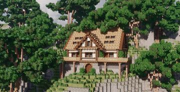 MINECRAFT BOOK CABIN BUILD RECREATION Minecraft Map & Project