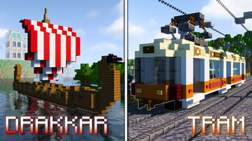 5 Minecraft Transport Ideas 🚋🚁🛶🚗 Minecraft Map & Project