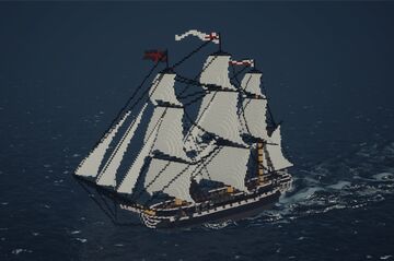 Royal Navy HMS Trincomalee - Sailing Frigate Minecraft Map & Project