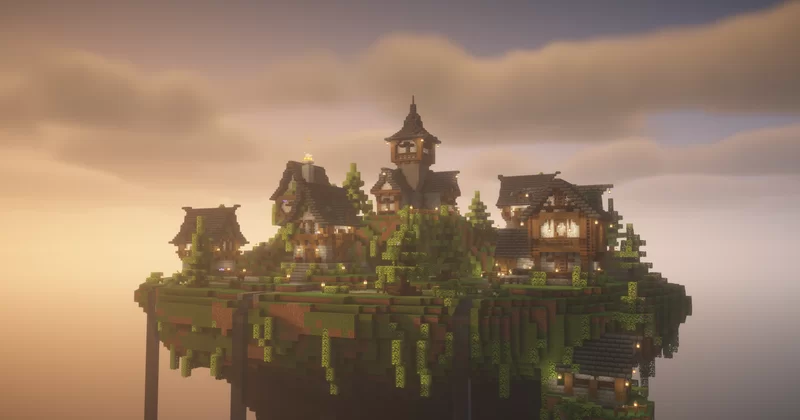 Skybound Village – Floating Medieval Island (Free Map)
