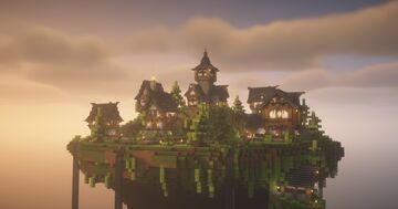 Skybound Village – Floating Medieval Island (Free Map) Minecraft Map & Project