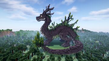 Minecraft Ancient Dragon Statue V02 Free Schematic Minecraft Map & Project