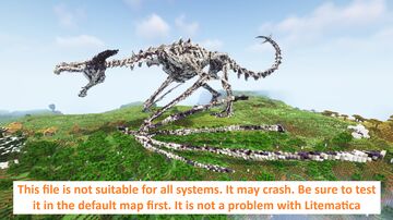Minecraft Ender Dragon Skeleton Statue Free (This file is not suitable for all systems) Minecraft Map & Project
