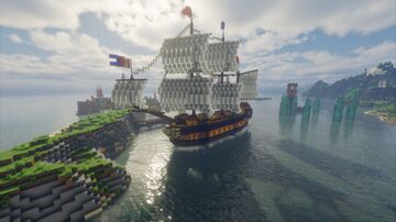 Battleship of the 3rd rank "Great Albionia" Minecraft Map & Project