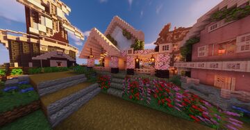 Pink Modern House Minecraft Map & Project