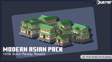 Modern Asian House Pack +650 Assets Minecraft Map & Project