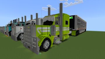 Custom Peterbilt 389 72 inch sleeper-Bull Ride Livestock Trailer Minecraft Map & Project