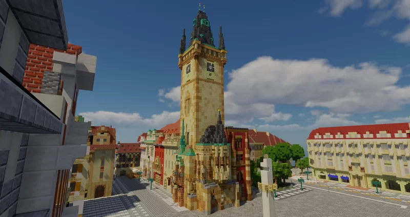Prague Old Town Hall 1:1 Minecraft Map