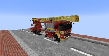 London Fire Brigade Scania P410 64m Turntable Ladder Truck Minecraft Map & Project