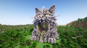 Minecraft Cat Nether Portal Statue V02 Free Minecraft Map & Project